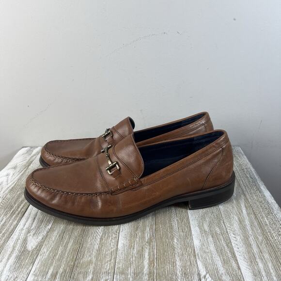 Cole Haan Shoes Men’s Brown Leather Classic Horse Bit Loafer Size 15 W - Picture 1 of 13